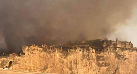 Hasankeyf'te yangın