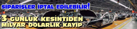 Siparişler iptal edilebilir!